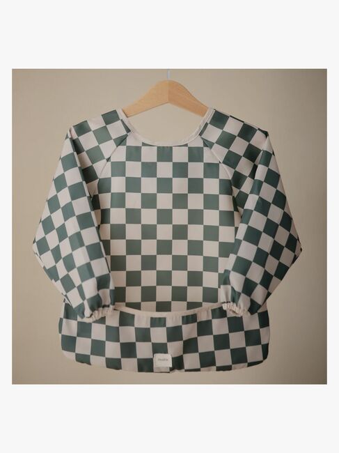 Mushie  Langærmet Hagesmæk, Olive Check