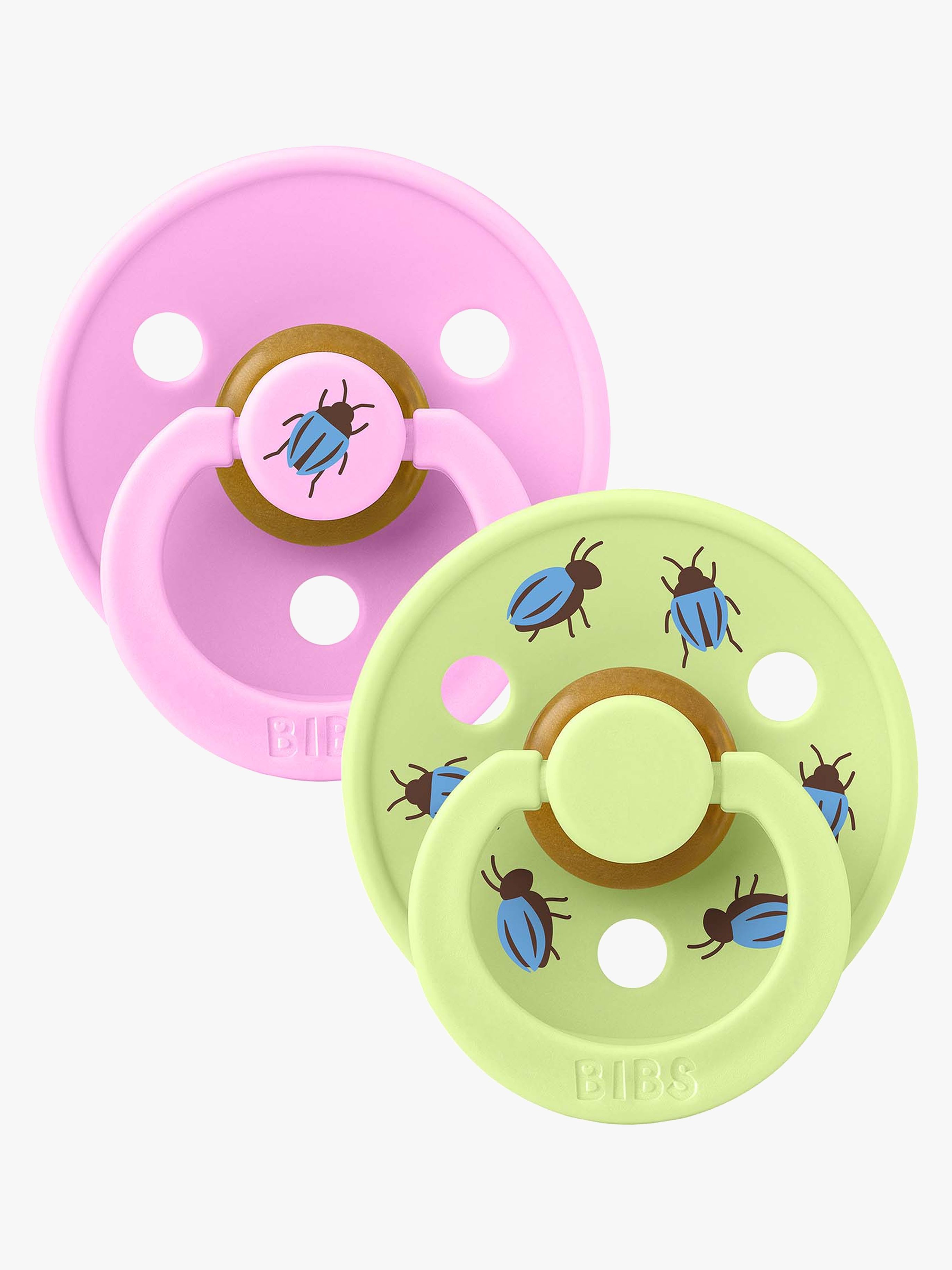 BIBS Studio Colour Sut Beetle Mix 2-pak Latex Str. 2 Rund, Ballet/Matcha