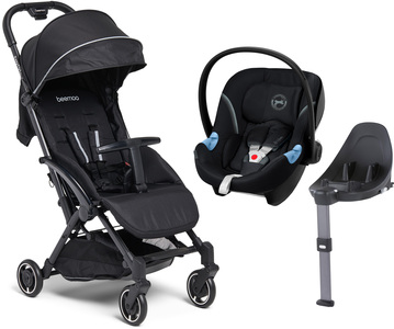 Beemoo Easy Fly Lux 2 Klapvogn inkl. Cybex Aton M, Black
