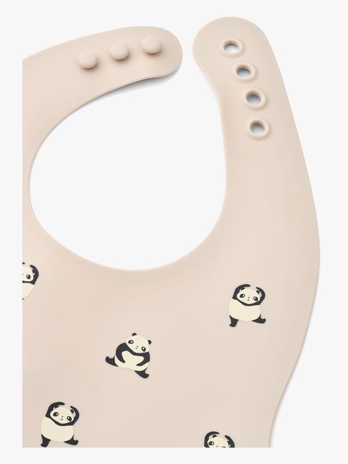 LIEWOOD Ember Mønstret Hagesmæk 2-pak, Panda/Sandy