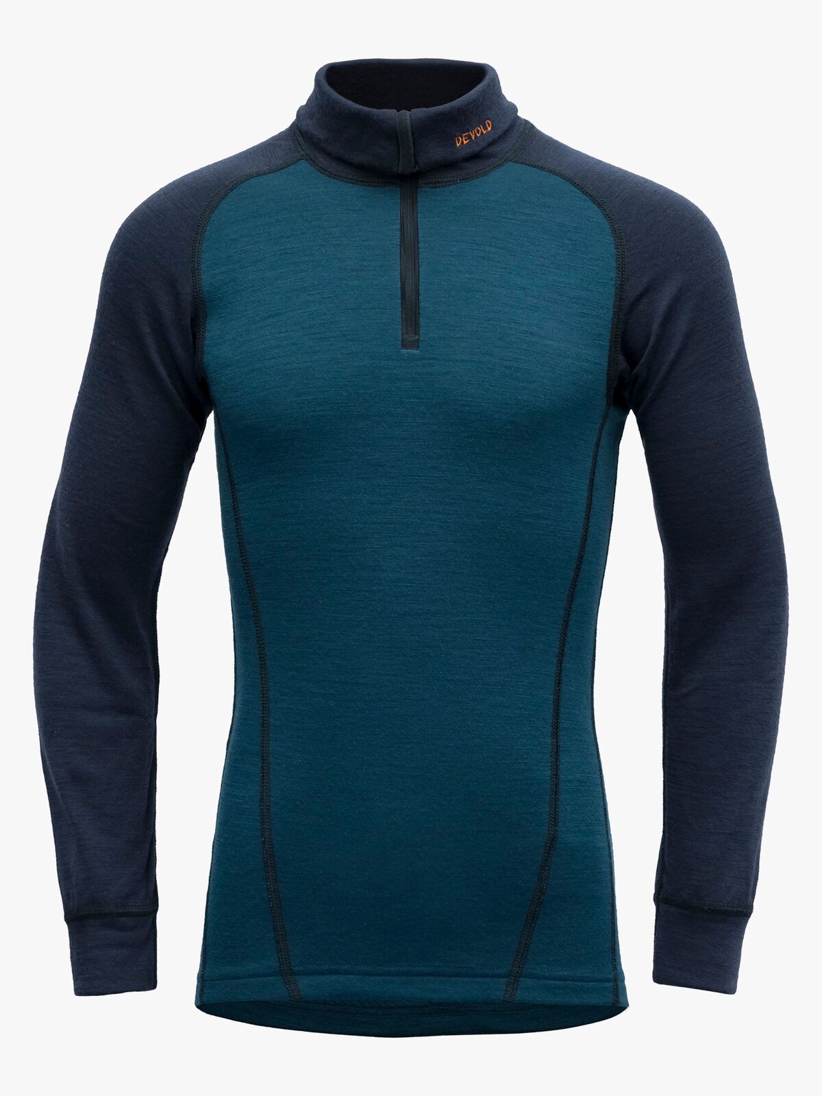 Devold DUO ACTIVE MERINO ZIP NECK Trøje JR, Ink
