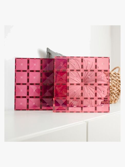Connetix Magnetiske Byggeklodser Pastel Pink & Berry Base Plate 2 Dele