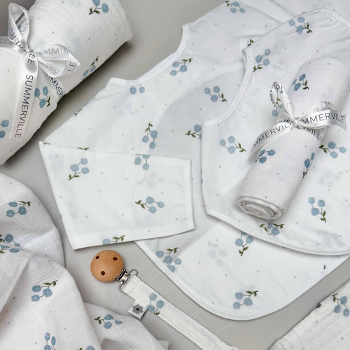 Summerville Organic Hagesmæk med Ærmer, Bluebell