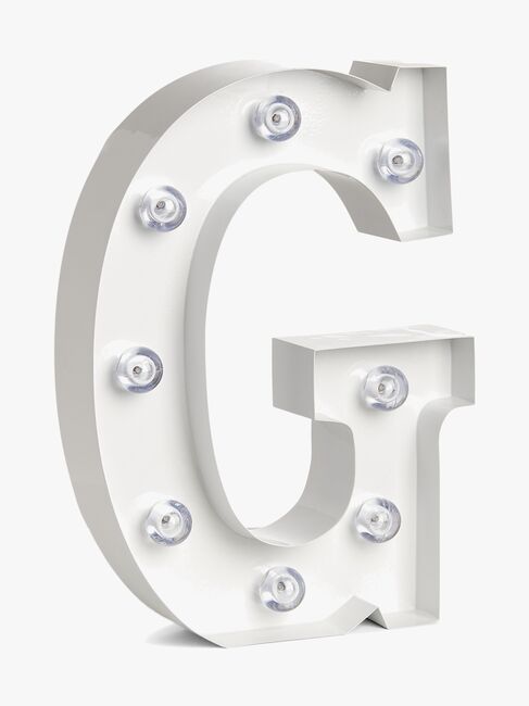 Alice & Fox Bogstavlampe G, Hvid