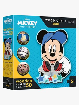 Trefl Wood Craft Junior Disney Mickey & Venner Puslespil 50 Brikker