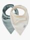 Jollein Velvet Rib Bandana Savlemække 2-pak, Sea Green/Ivory
