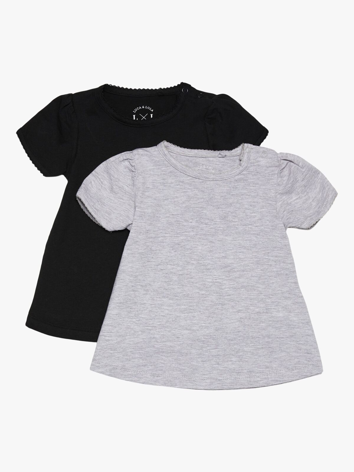 Luca & Lola Emily Top 2-pack, Grey Melange/Anthracite