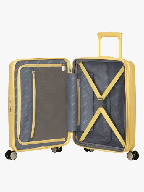 American Tourister Soundbox Spinner Kuffert 35,5L, Pastel Yellow