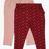 Luca & Lola Linda Leggings 2-pak, Wine/Pink