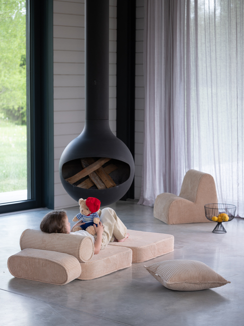 Wigiwama Flip Foldbar Stol 150x60 cm, Brown Sugar