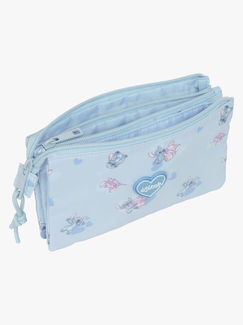 Disney Stitch Penalhus med 3 Rum, Blå
