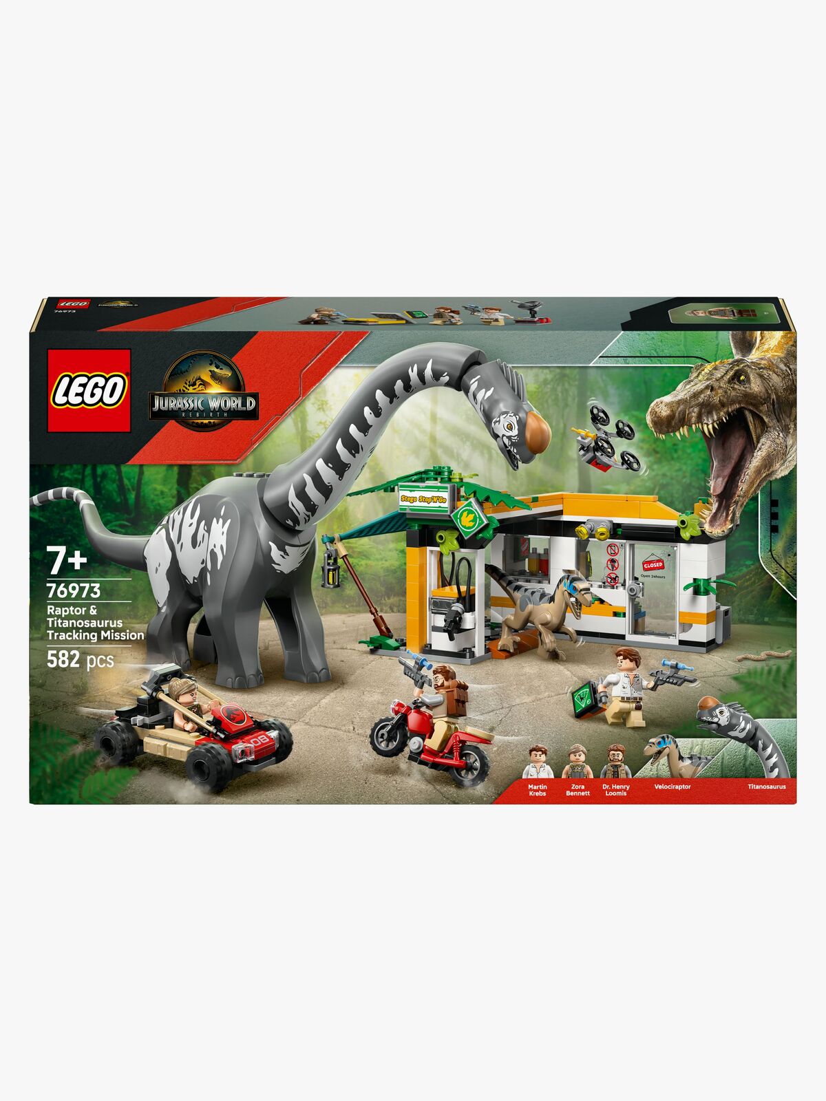 LEGO Jurassic World 76973 Sporingsmission: Raptor og titanosaurus