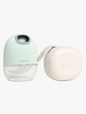 Beemoo CARE Wearable Slim Elektrisk Brystpumpe Single inkl. Opbevaringstaske, Soft Green/White