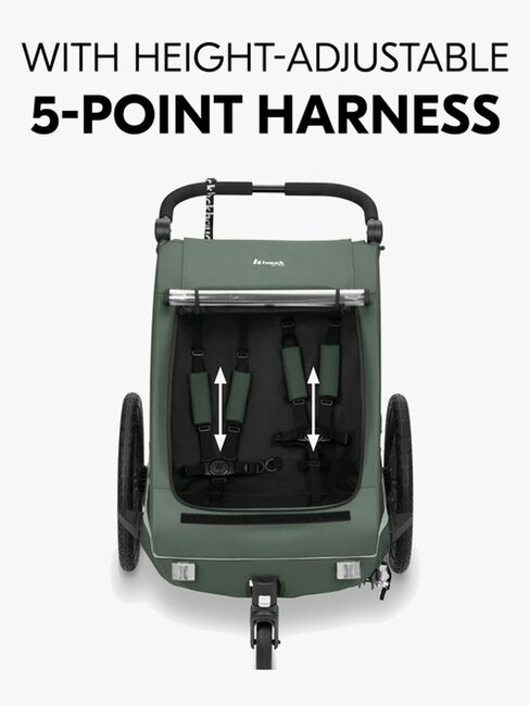 Hauck Dryk Duo Plus Cykelanhænger, Dark Green