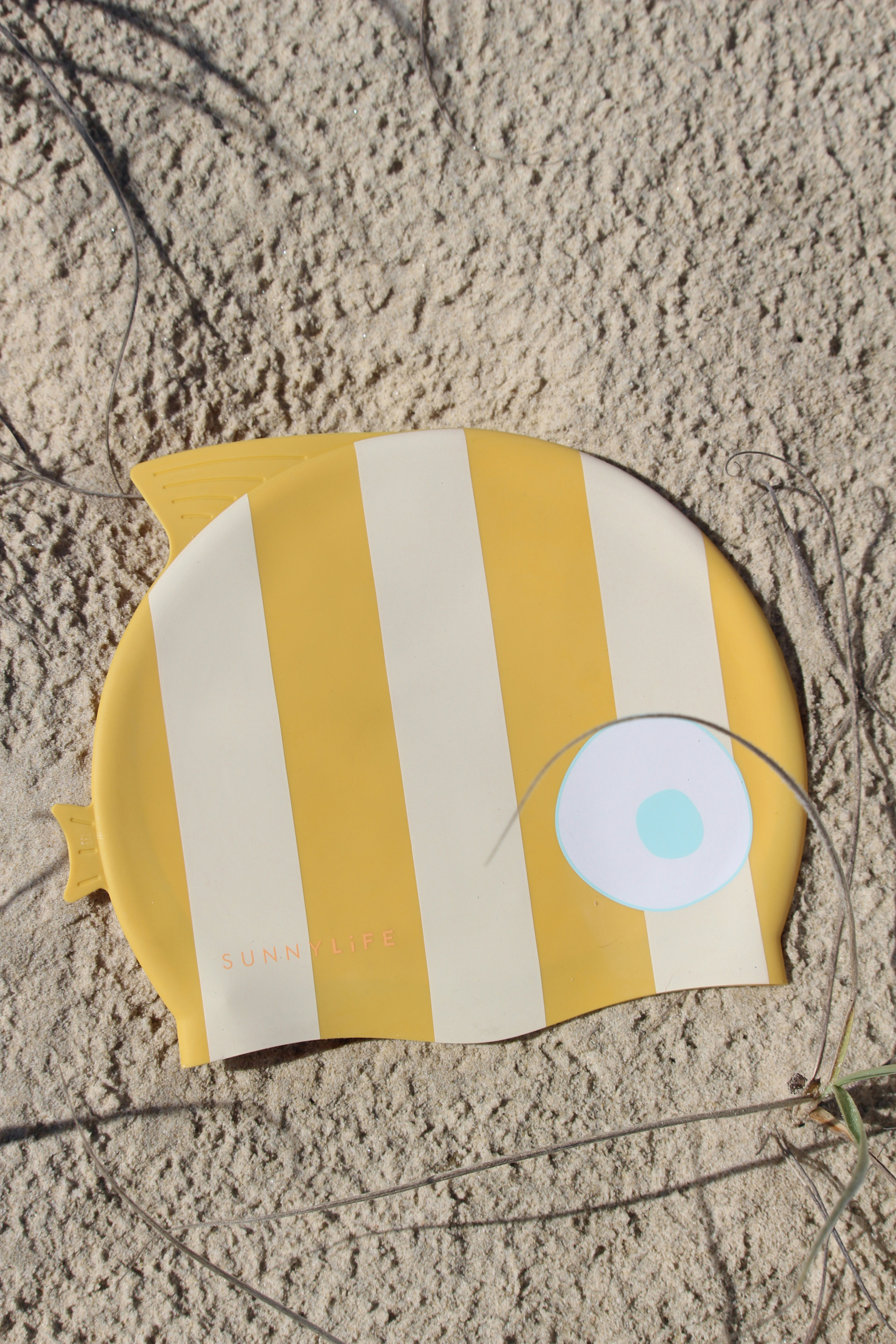 SUNNYLiFE Badehætte, Finn the Fish Mustard Stripe