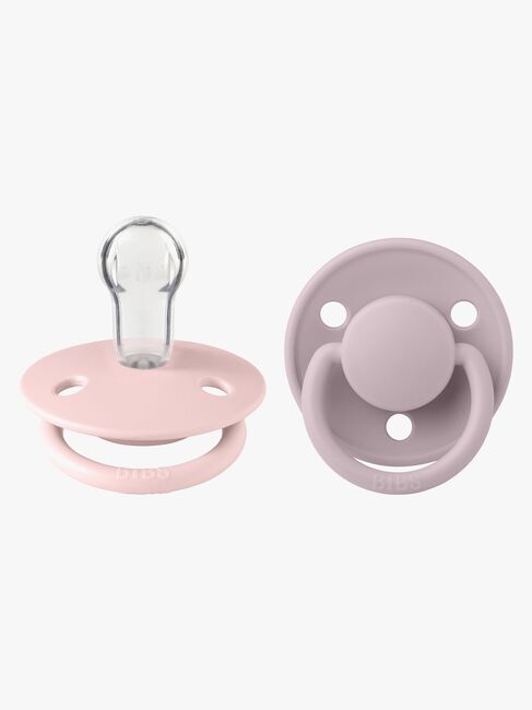 BIBS De Lux Sut 2-pak Silikone One Size Rund, Blossom/Dusty Lilac
