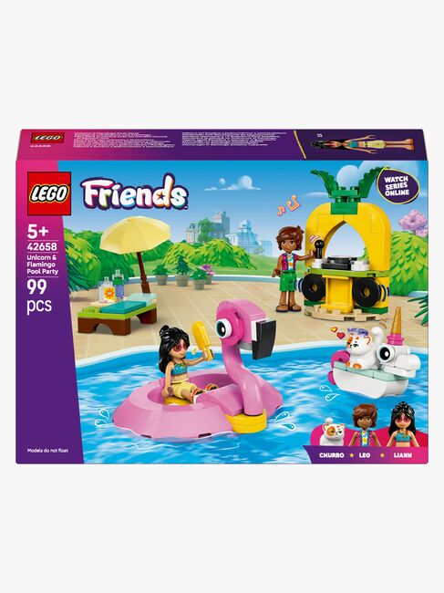 LEGO Friends 42658 Poolparty med enhjørning og flamingo