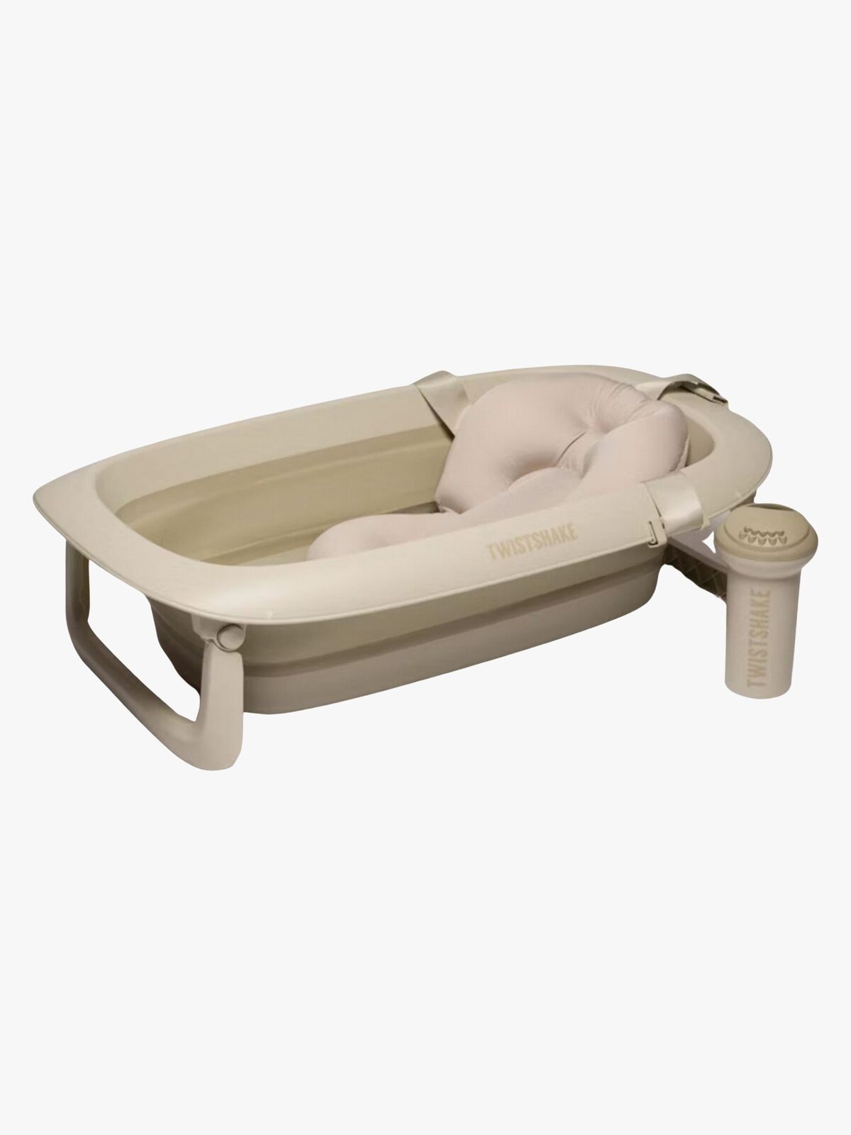 Twistshake Limited Edition Badekar inkl. Badestøtte & Skyllekande, Faded Beige