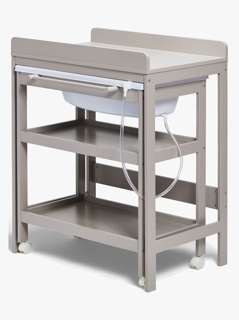 JLY Dream Puslebord med Badebalje, Warm Grey