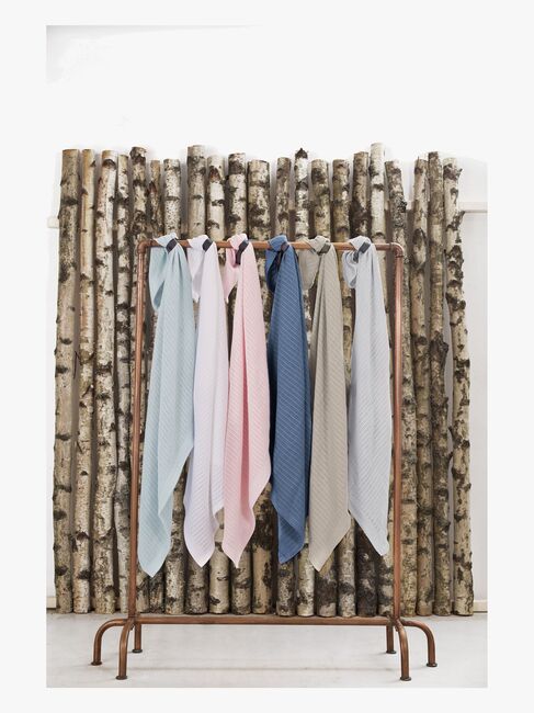 Vinter & Bloom Soft Grid Hæklet Babytæppe, Denim Blue