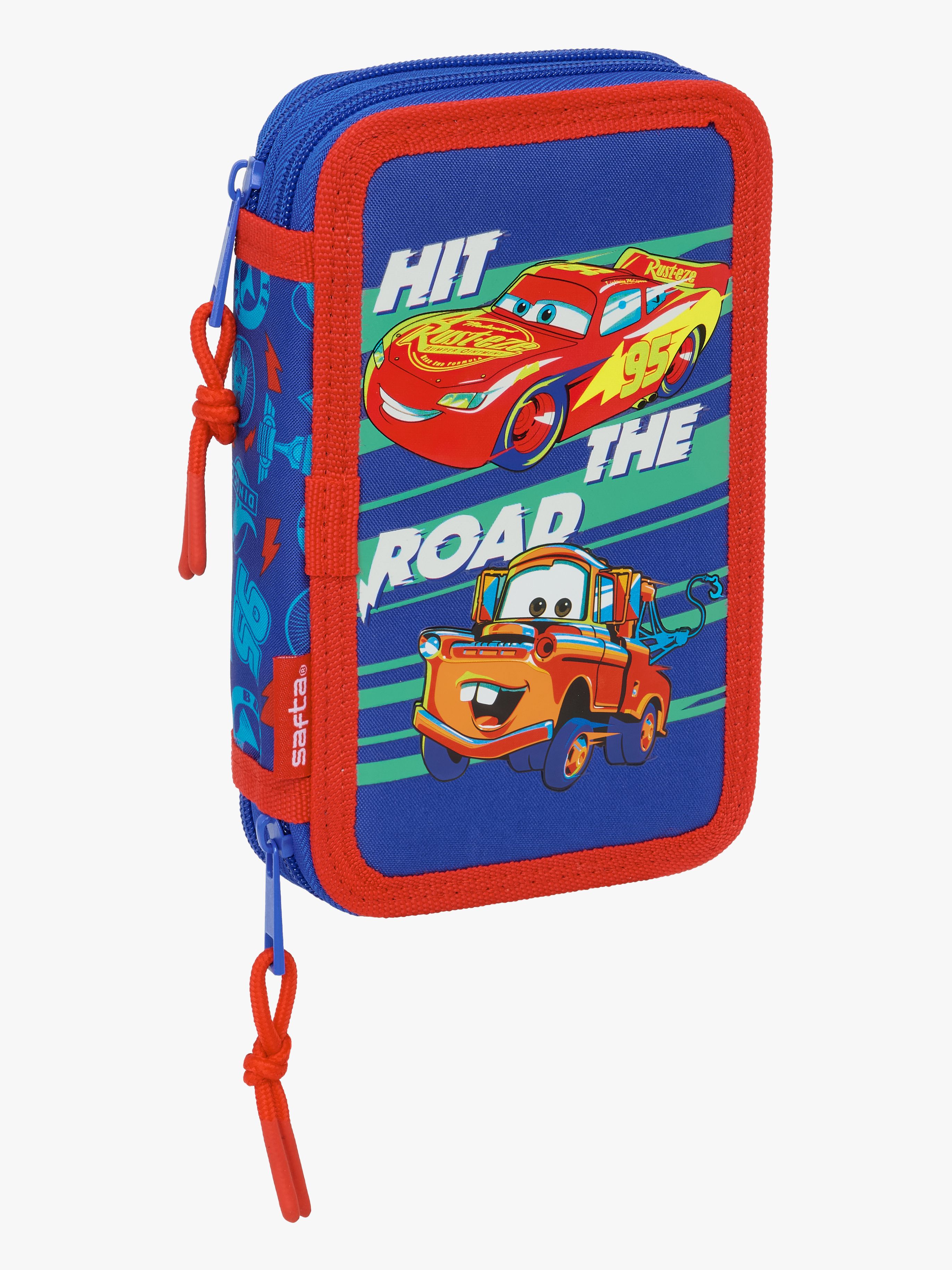 Disney Cars Fyldt Dobbelt Penalhus 29 Dele, Blå