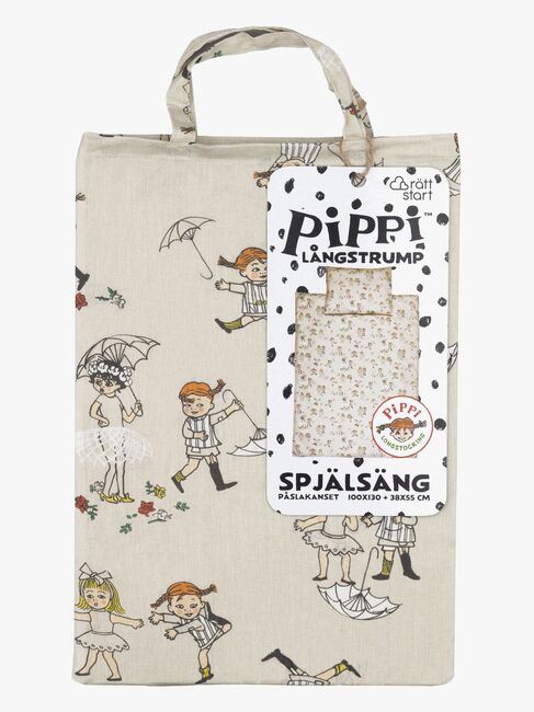 Pippi Langstrømpe Sengesæt Tremmeseng 100x130