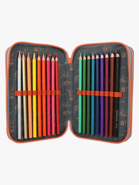 Dino World Roar Tredelt Penalhus, Grå