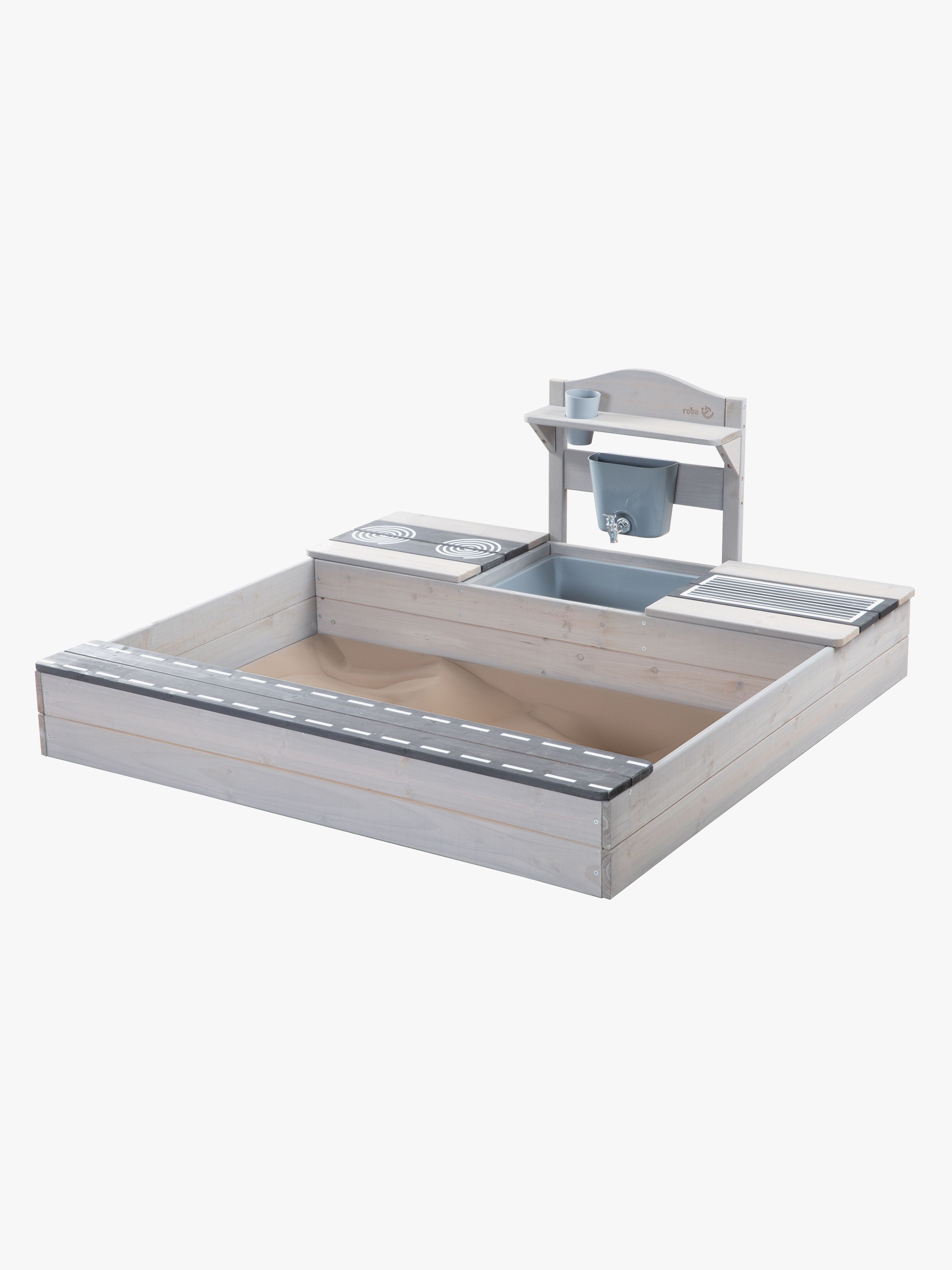 Roba Sandkasse med Udekøkken, Grå