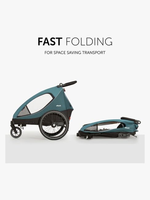 Hauck Dryk Duo Cykelanhænger, Ocean Green