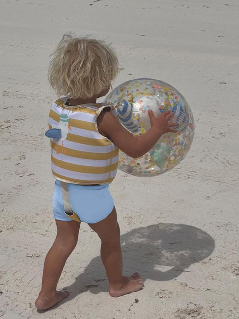 SUNNYLiFE Svømmevest, Sid the Seagull Mustard Stripe