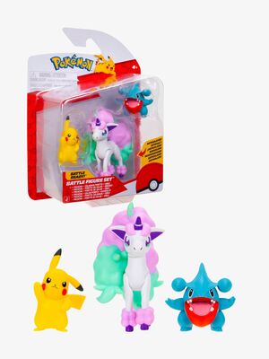 Pokémon Battle Figursæt Pikachu, Gible & Ponyta 3-pak
