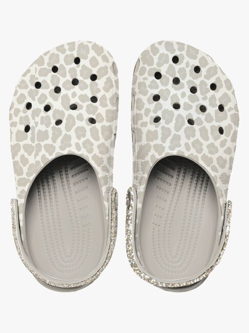Crocs Classic Animal Glitter Crocs, Almond Tint