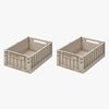 LIEWOOD Weston Opbevaringskasser 2-pak Medium, Sandy