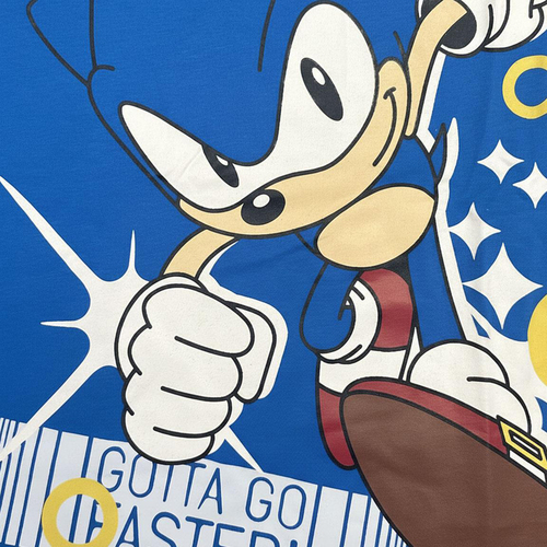 Sonic T-shirt & Shorts Sæt, Blå
