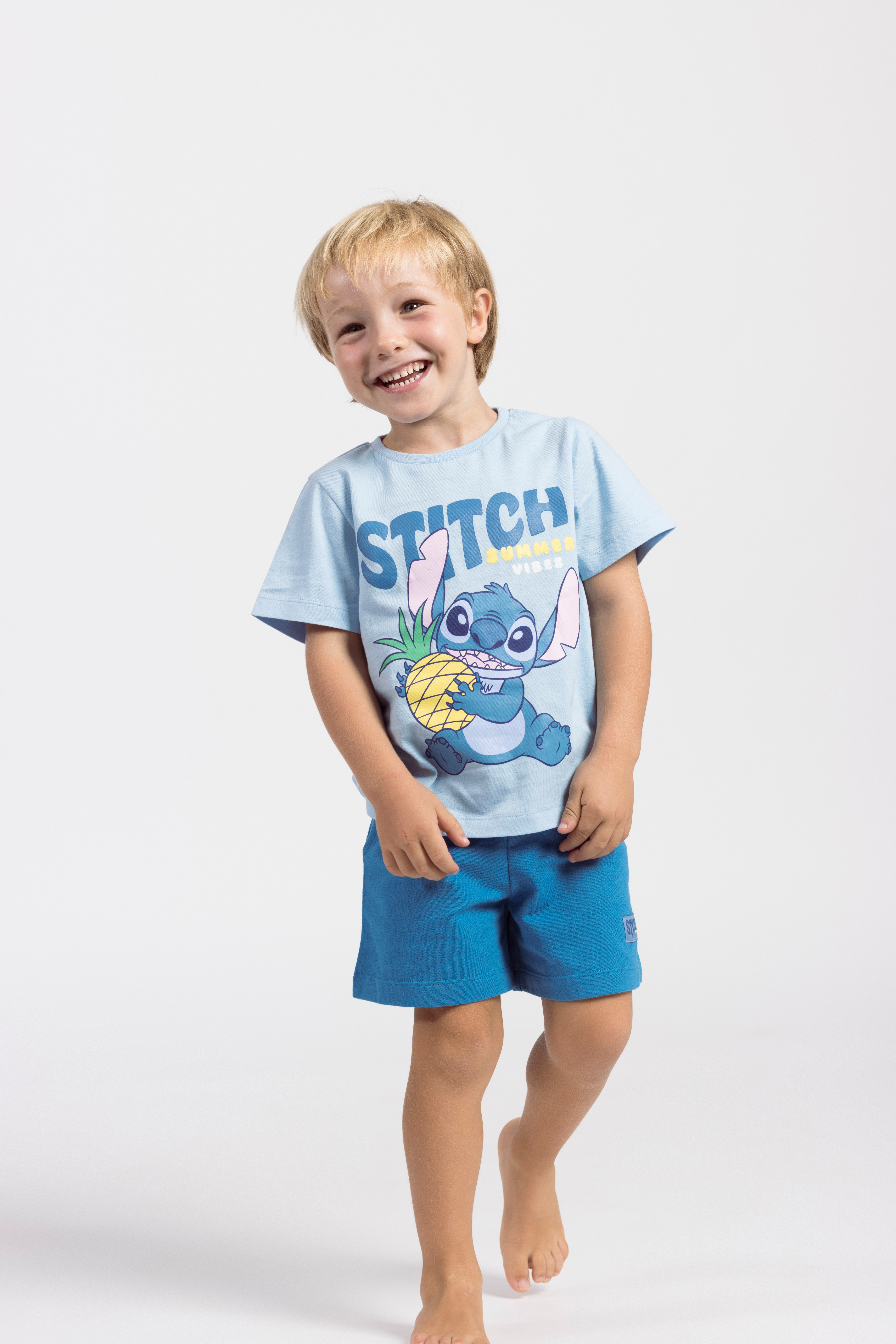 Disney Lilo & Stitch T-shirt & Shorts, Blå, 116-122