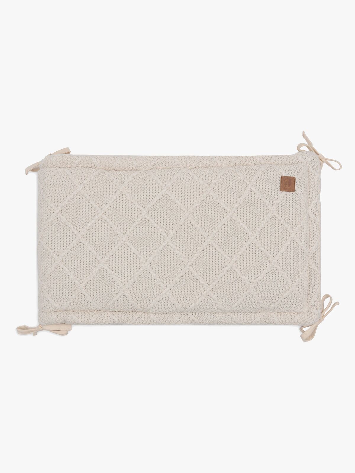 Jollein  Strikket Sengerand Ternet Mønster 180x30, Oatmeal