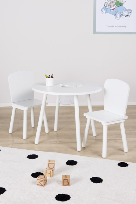 Cloudberry Castle BREE Bord & Stole med Opbevaring, Hvid