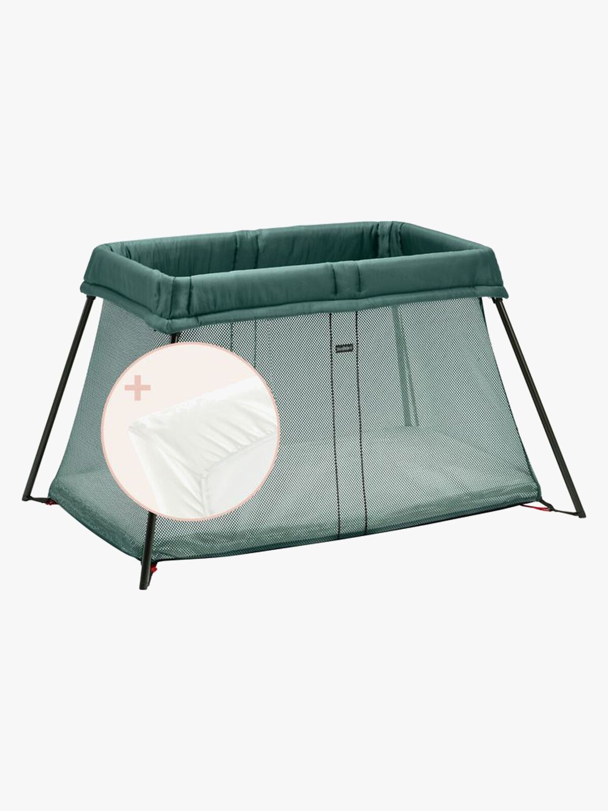 BabyBjörn Light Rejseseng med Stræklagen, Mørkegrøn