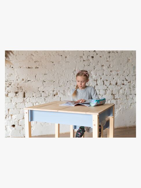 Family-scl Smart Opbevaring Bord med Stol, Dusty Blue