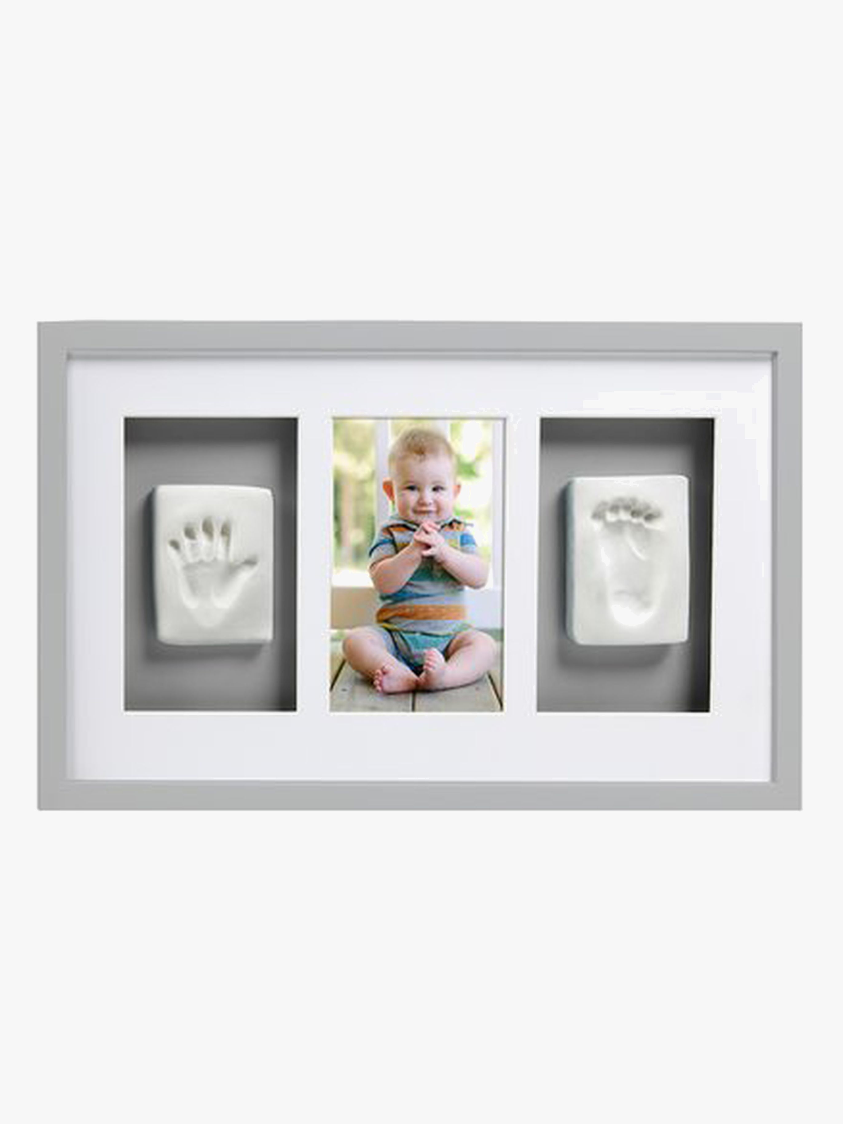 Pearhead Babyprints Deluxe Ramme Trippel, Grå