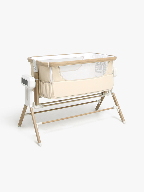Beemoo CARE AutoMotion Bedside Crib, Beige/Træ