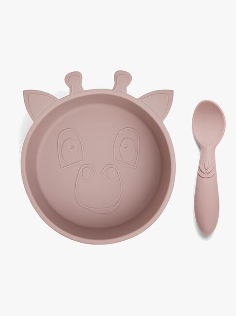 nuuroo Elia Giraf Tallerkensæt 2-pak Silikone, Woodrose