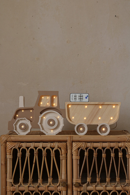 Little Lights Lampe Traktor, Coffee Cream
