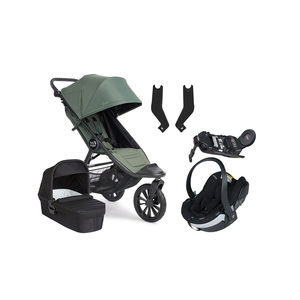 Baby Jogger City Elite 2 Duovogn inkl. BeSafe iZi Go Modular X2 i-Size Autostol Baby & Base, Briar Green/Jet