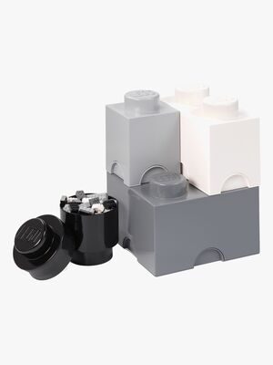 LEGO Opbevaringskasse 4, White/Grey/Black