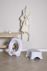Beemoo CARE Anti-Slip Toiletsæde & Skammel, Hvid