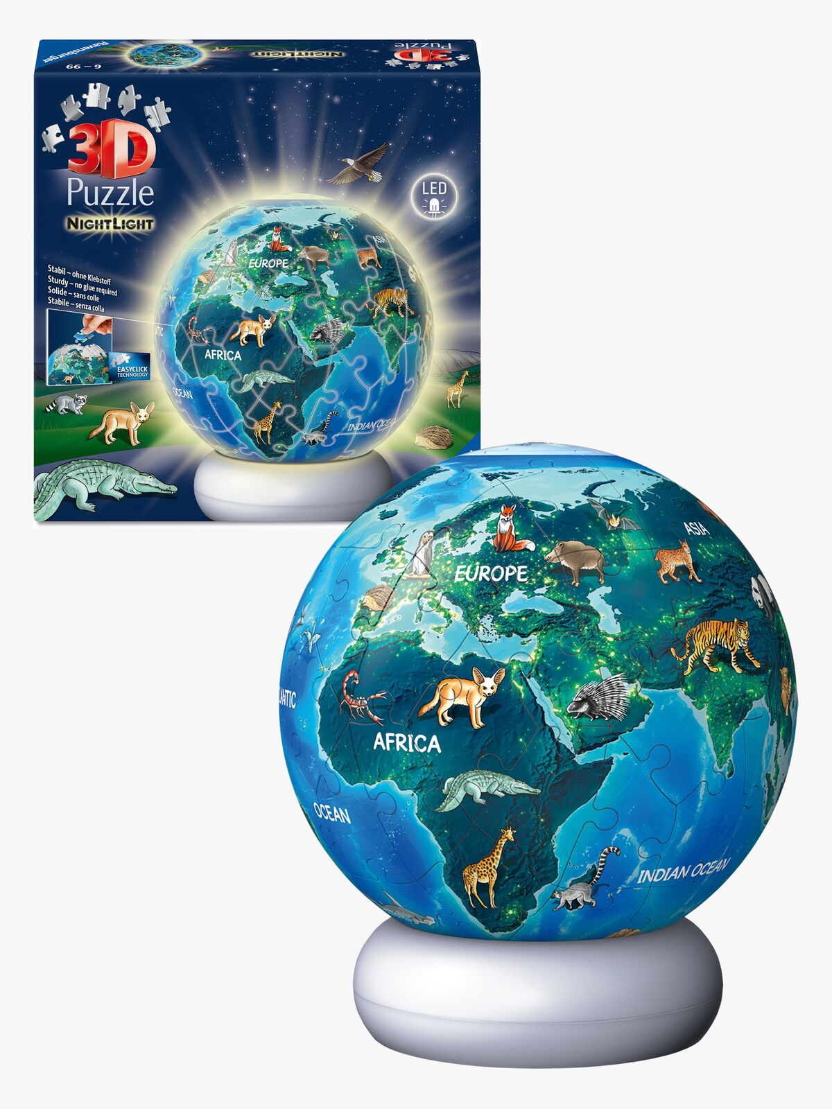 Ravensburger Gabby's Dollhouse 3D-puslespil Jorden Natlampe 72 Brikker