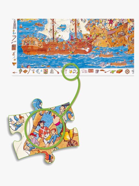 Djeco Observationspuslespil Pirat 100 Brikker