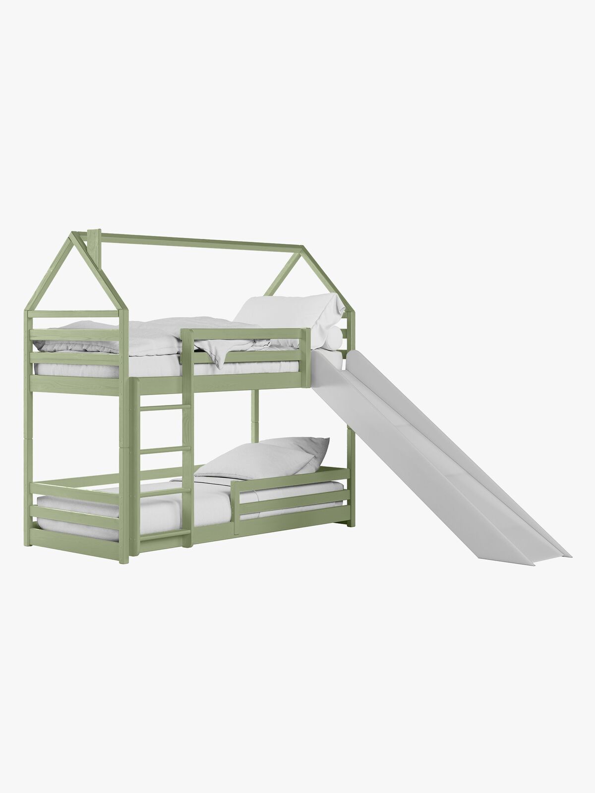 Lano Meble PLAY Køjeseng med Rutsjebane 90x200, Olive