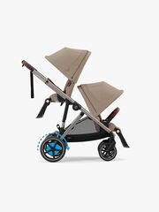 Cybex e-Gazelle S Søskendevogn, Almond Beige/Taupe